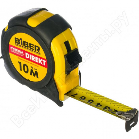 Рулетка 10м*25мм  Biber  40105