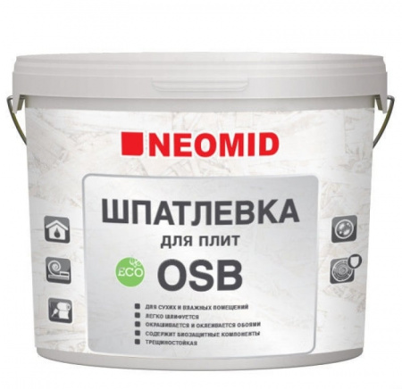 Шпатлевка для OSB NEOMID наруж/внутр работ 1.3кг