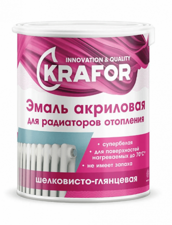 Эмаль KRAFOR д/радиаторов Белая 3кг