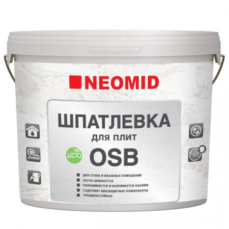Шпатлевка для OSB NEOMID наруж/внутр работ 7кг