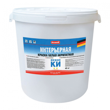 Краска ИНТЕРЬЕРНАЯ ПУФАС Decoself 40кг 