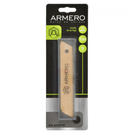 Лезвие сегментное Armero 18мм 5шт. A512/118